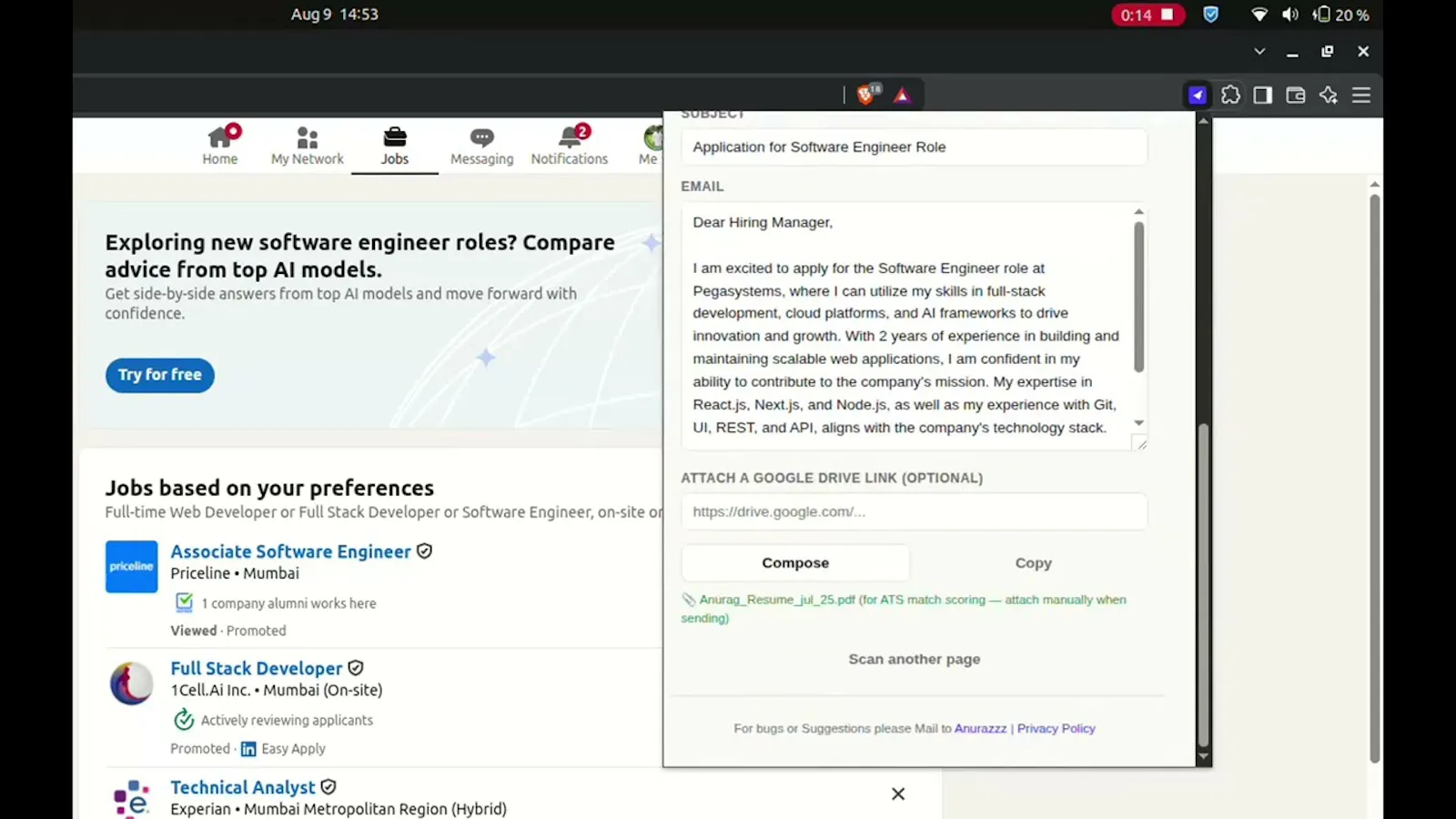 Apply Assistant--- Ai assisted Job Hunt screenshot 1 (video preview)