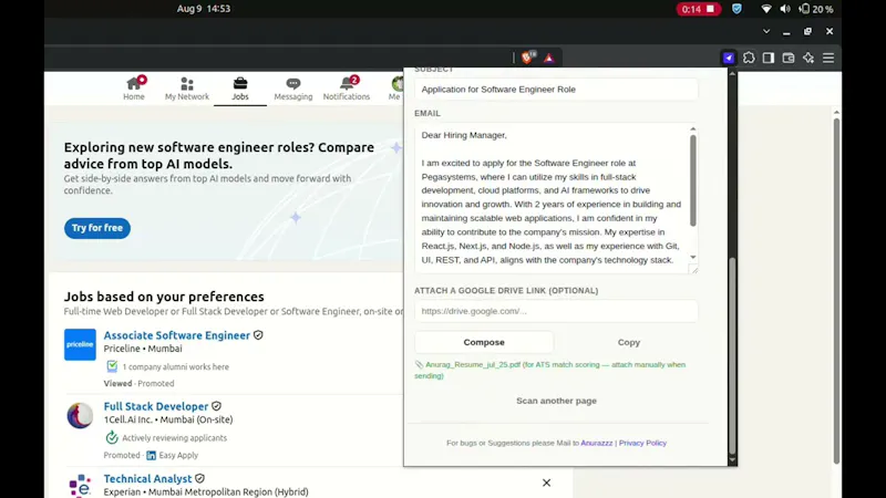 Apply Assistant--- Ai assisted Job Hunt screenshot 1 (video preview)