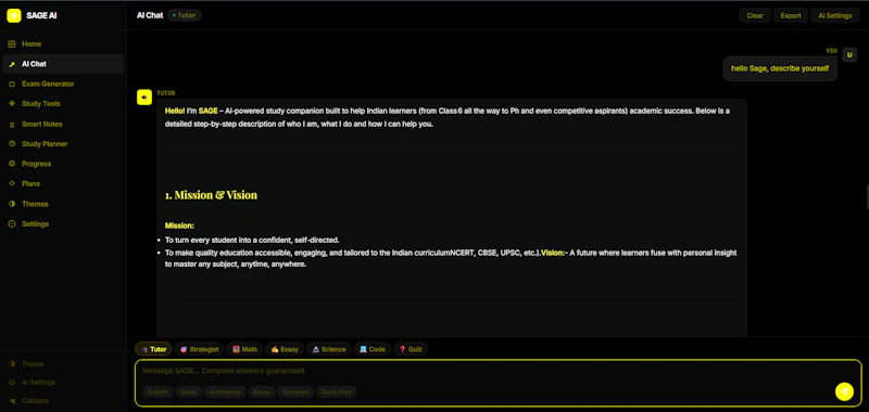 Sage - Your Tutor screenshot 3