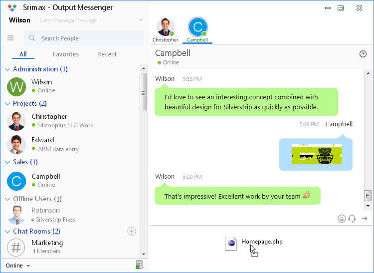 Output Messenger - LAN messenger download gallery image
