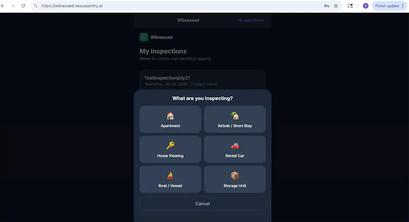 Witnessed screenshot 3