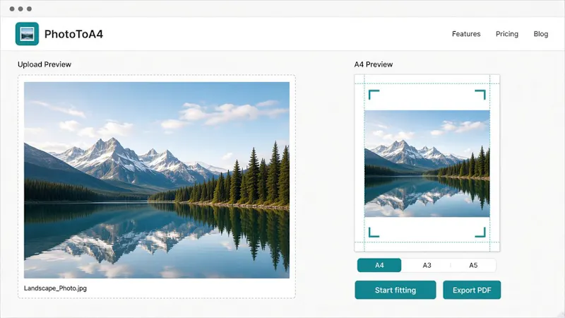 PhotoToA4 screenshot 1