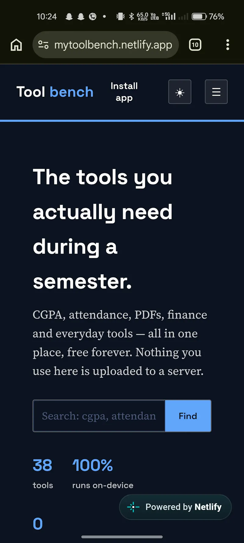 Toolbench — Free tools for students screenshot 1