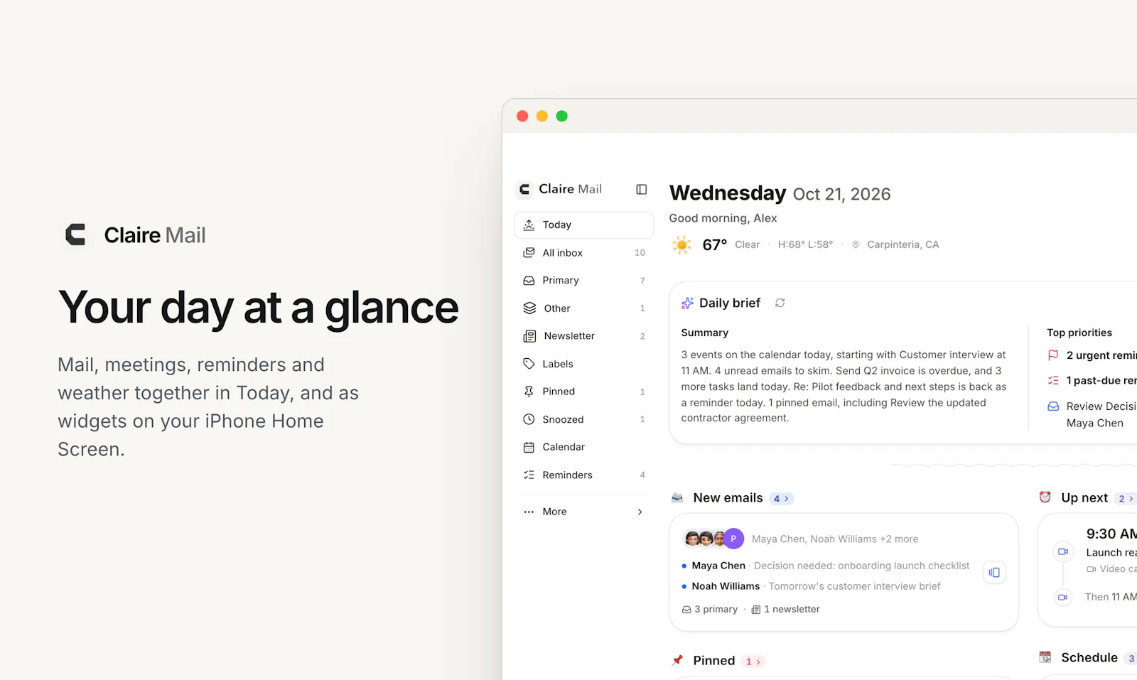 Claire Mail screenshot 3