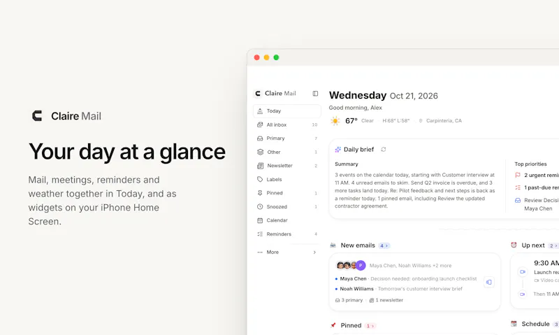 Claire Mail screenshot 3