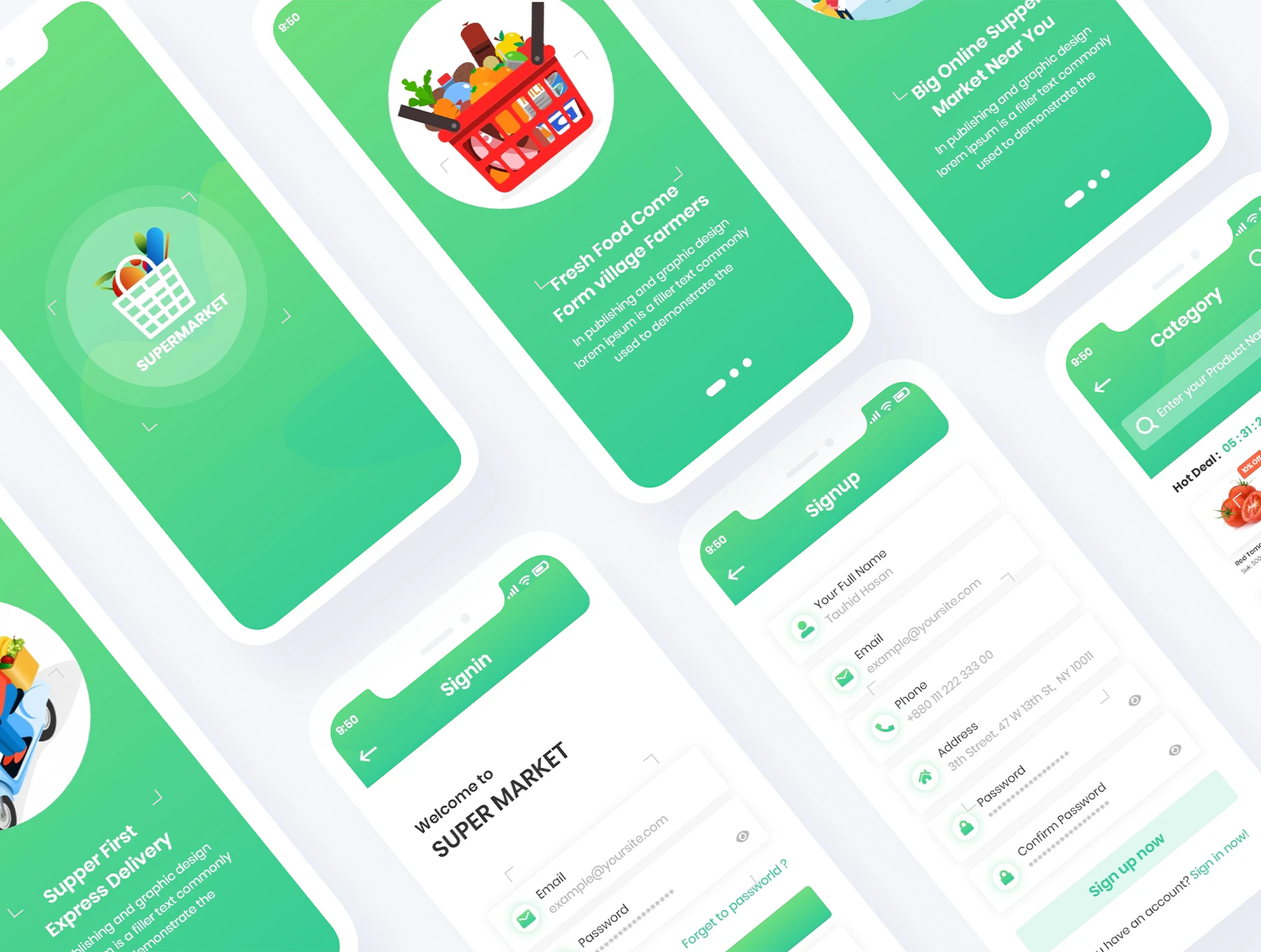 Supper Market Grocery Shop App UI