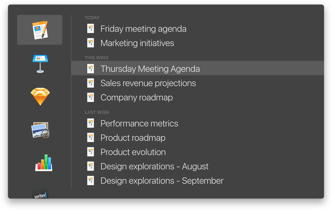 Recents App gallery image