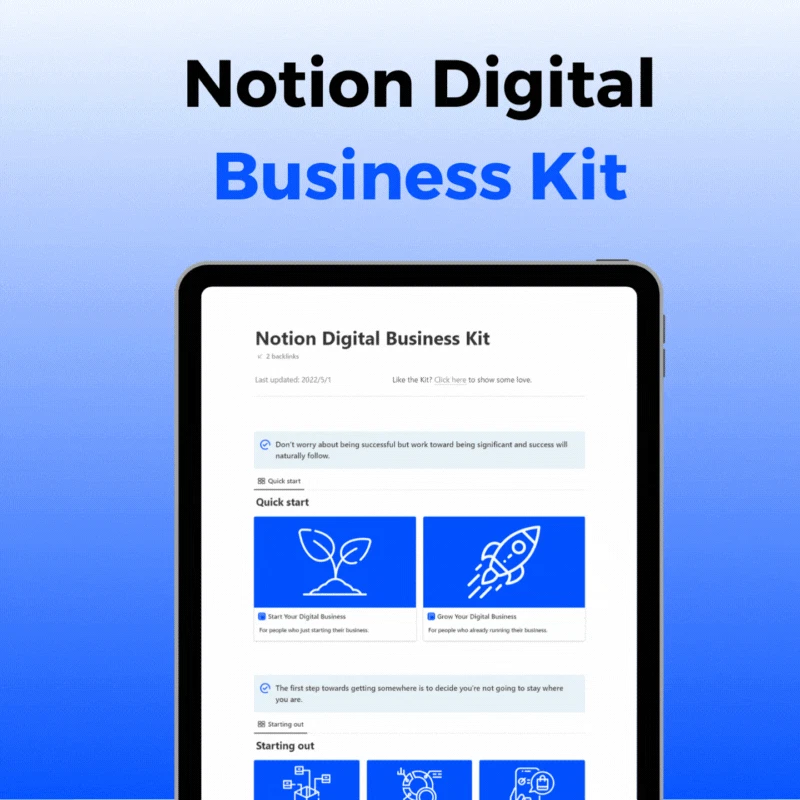 Notion Digital Business Kit