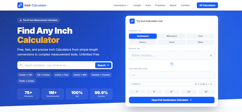 Inch Calculators screenshot 1