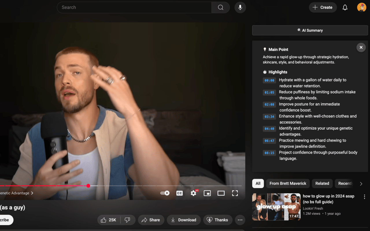 Média Résumé YouTube AI (plus de clics) - Obtenez un résumé de YouTube à terme directement sur la vignette 4