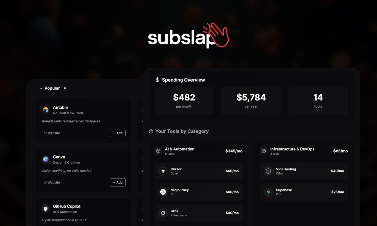 SubSlap - Subscription Tracker - Track SaaS subscriptions before they bankrupt your startup media 4