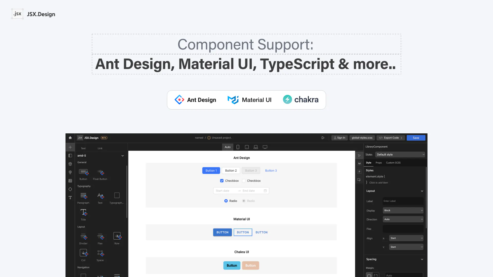 JSX.Design: The dev friendly no-code editor for React development ...