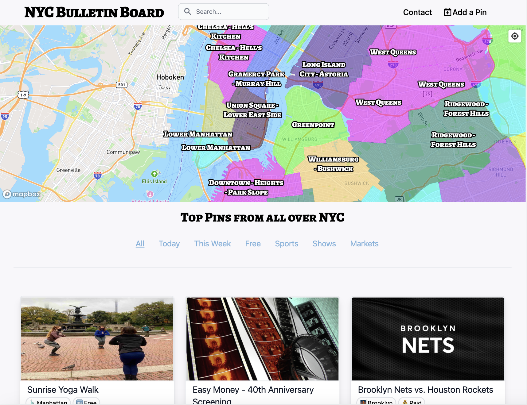 NYC 게시판 - NYC에서 이벤트를보고 제출하는 게시판 미디어 1