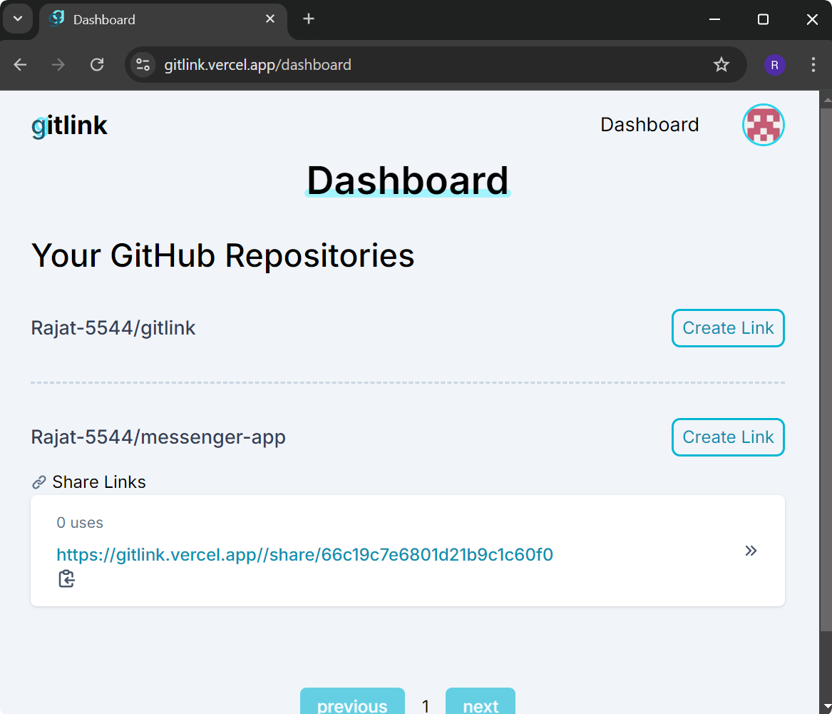 SITLINK - GitHub 리포지토리의 링크 공유. 미디어 2