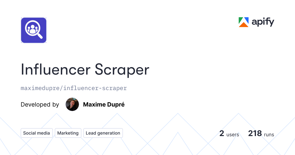 Influencer Scraper gallery image