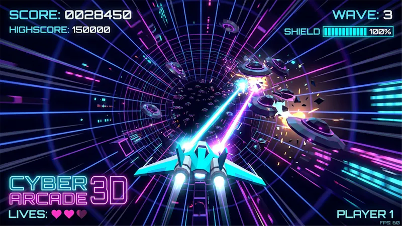 CYBER ARCADE 3D ARENA — WebGL & AR Games screenshot 4