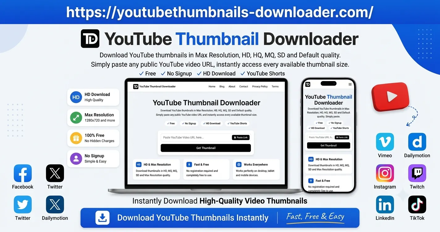 Free HD Media & Thumbnail Downloader gallery image