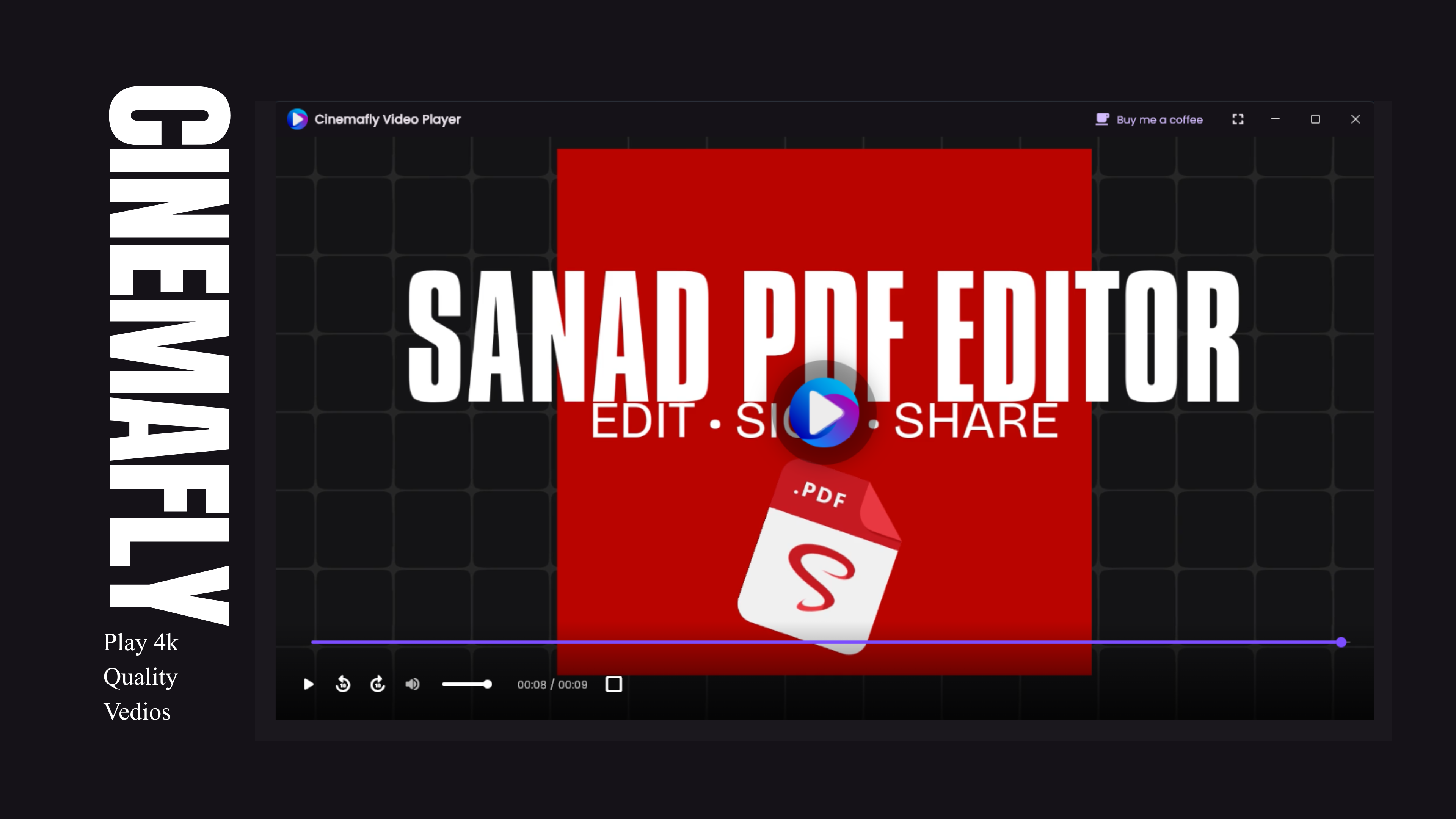 Cinemafly - HEVC & 4K Video Player - Screenshot 3 showing product features and functionality