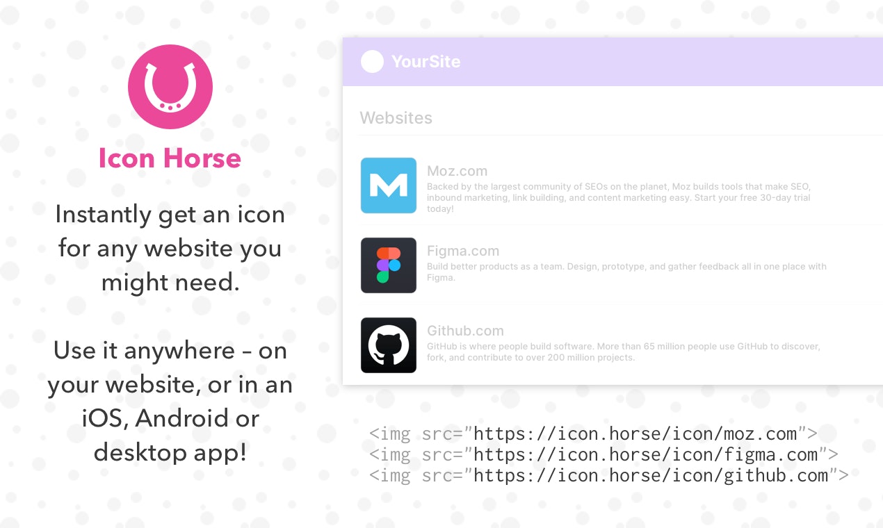 Icon Horse Dead Simple Easy To Use Favicons For Any Website Product Hunt