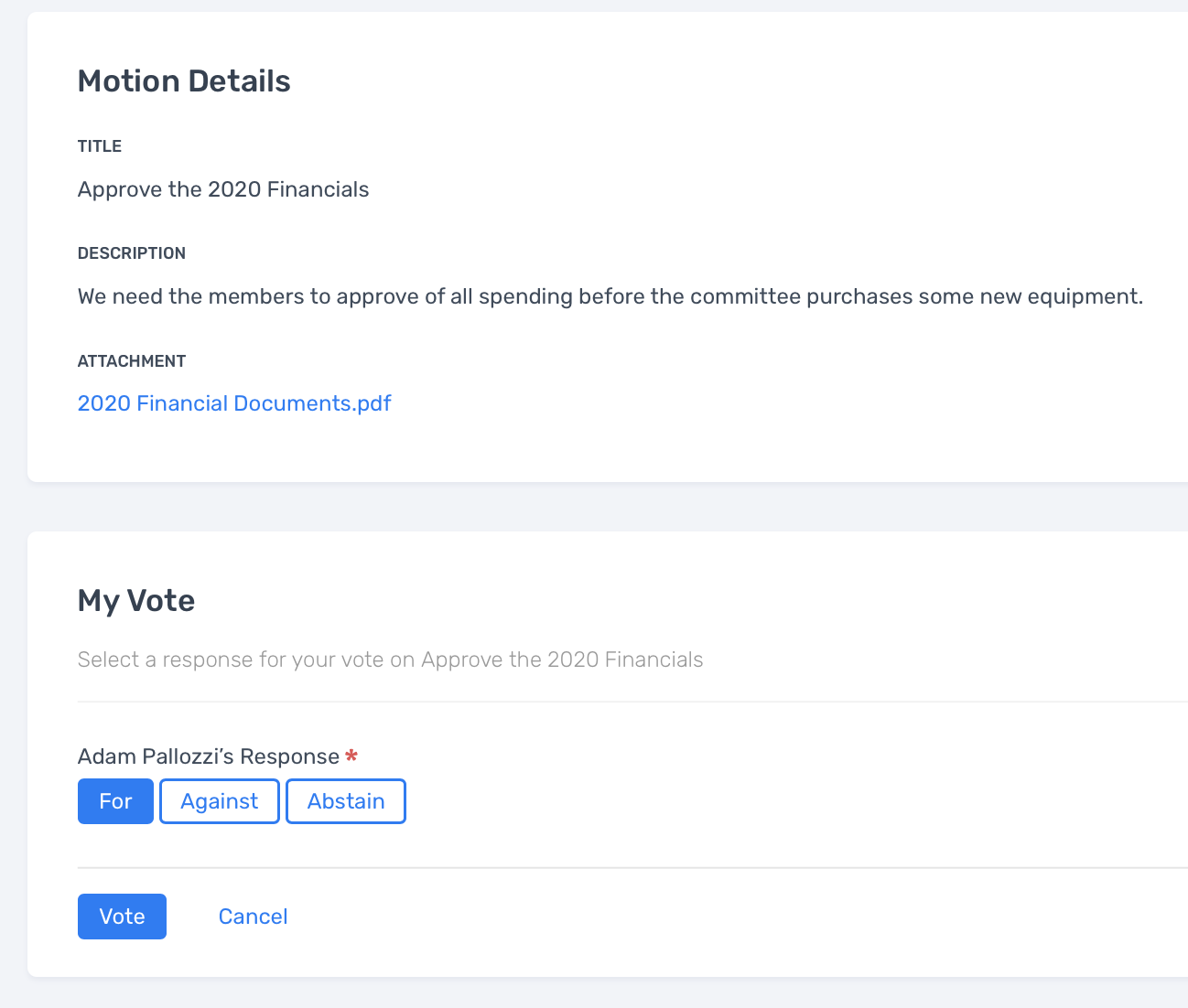 Meeting Voter gallery image