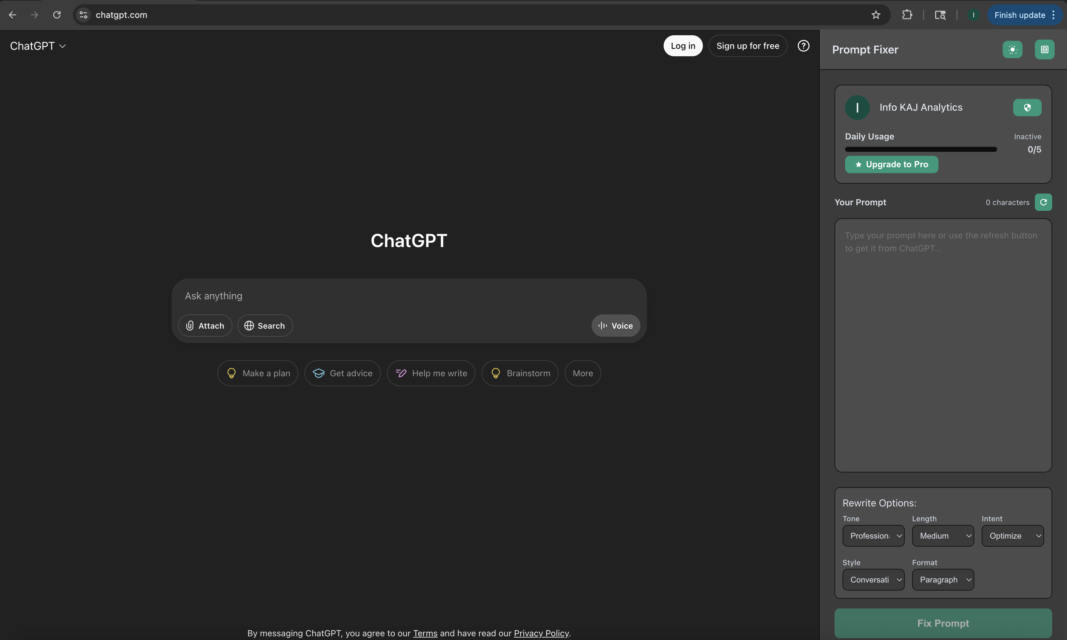 Media FREPTER FIXER - Khắc phục lời nhắc Chatgpt của bạn ngay lập tức và cung cấp ghi điểm 5