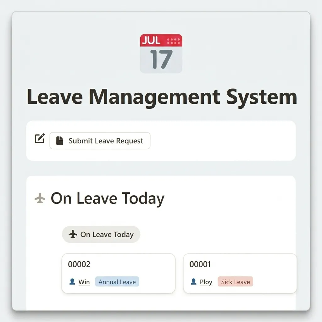Notion Leave Management System & Tracker gallery image