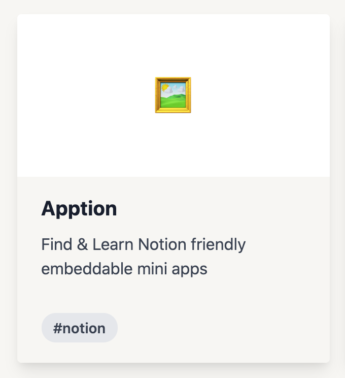 Apption for Notion