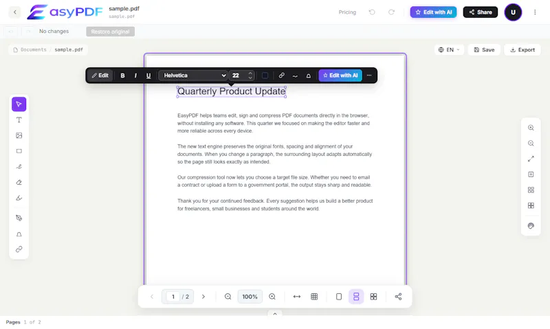 EasyPDF AI Editor screenshot 5