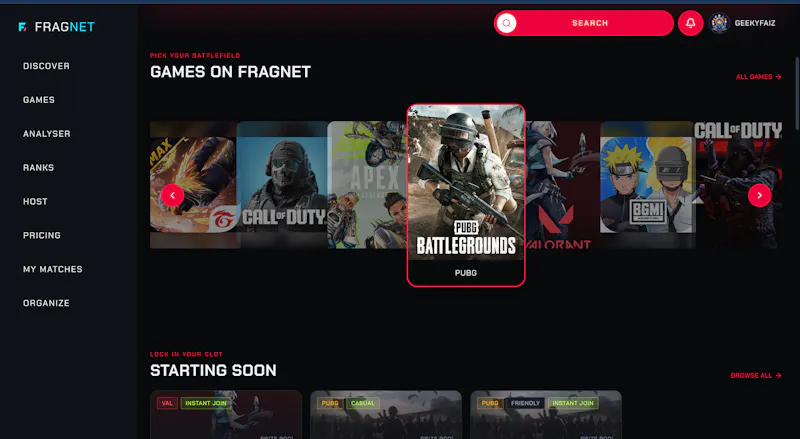 Fragnet screenshot 2
