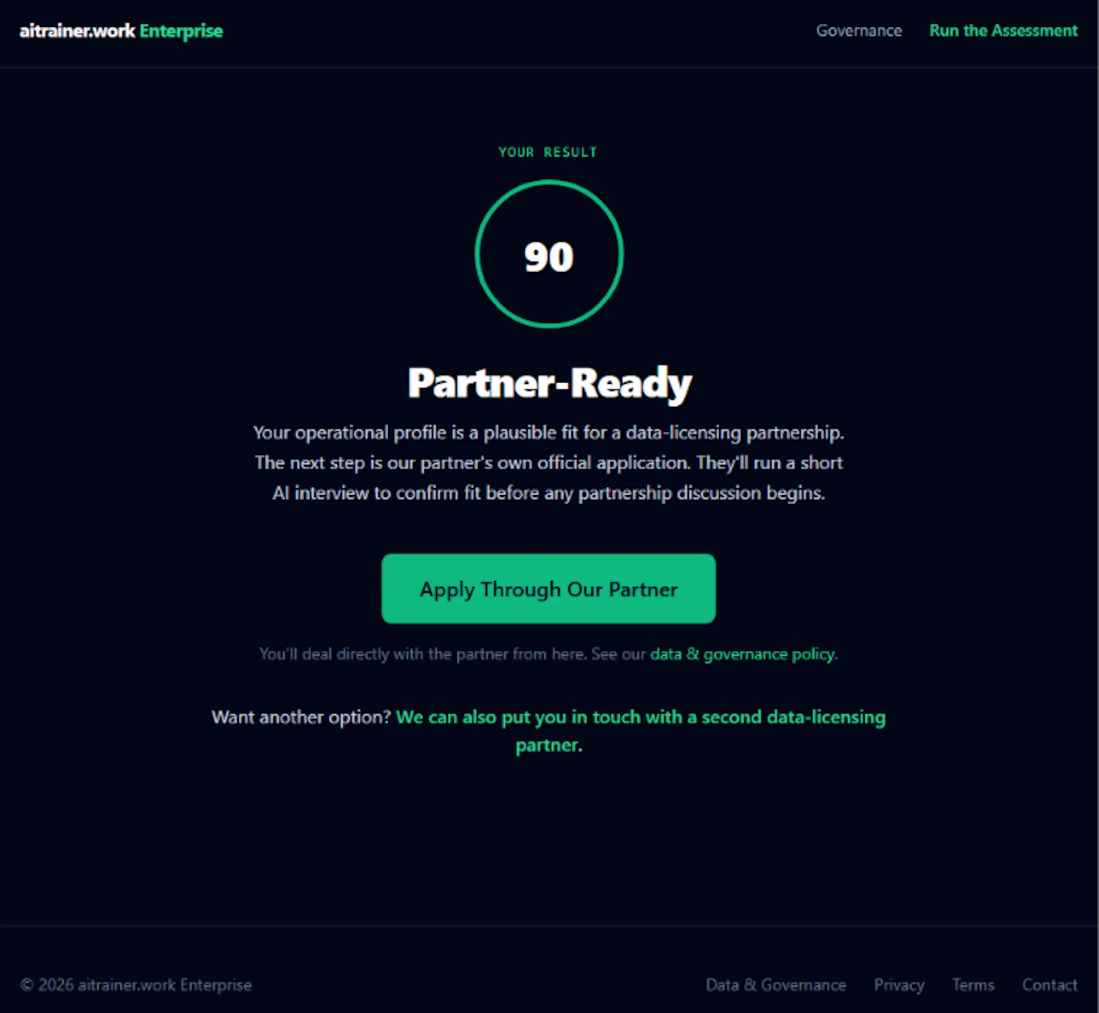 Enterprise Data Partnerships screenshot 2