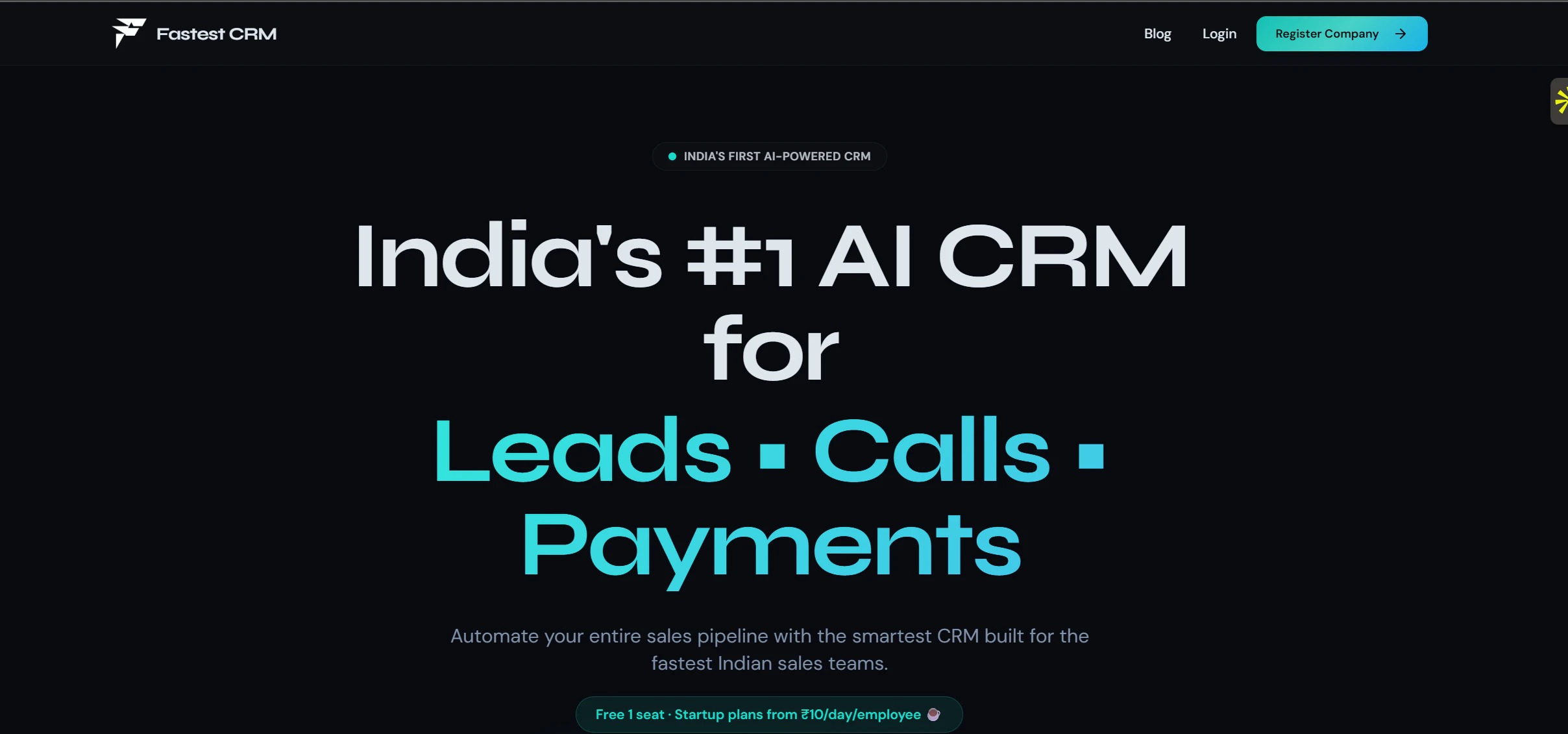 Fastest CRM 대표 미리보기