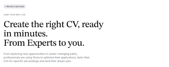 Giulia. Your personal CV writer expert. gallery image