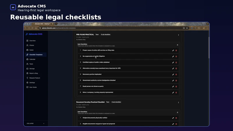 Advocate CMS screenshot 4