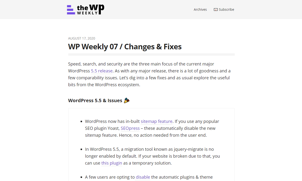 The WordPress Weekly gallery image