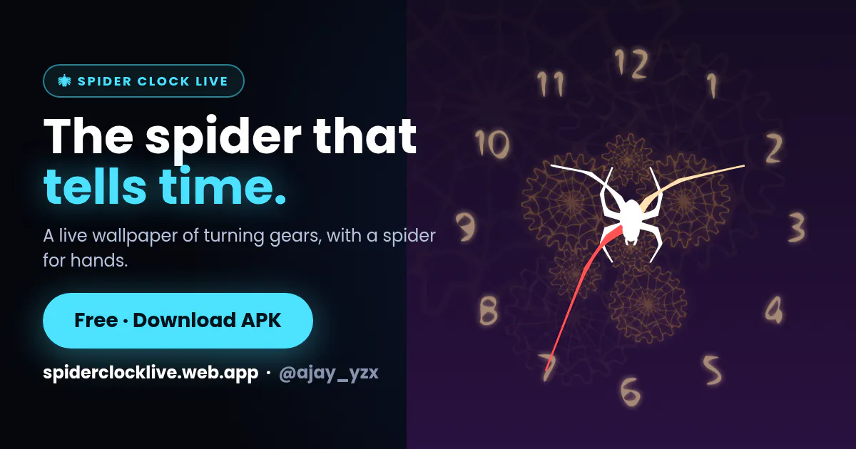 Spider Clock Live gallery image