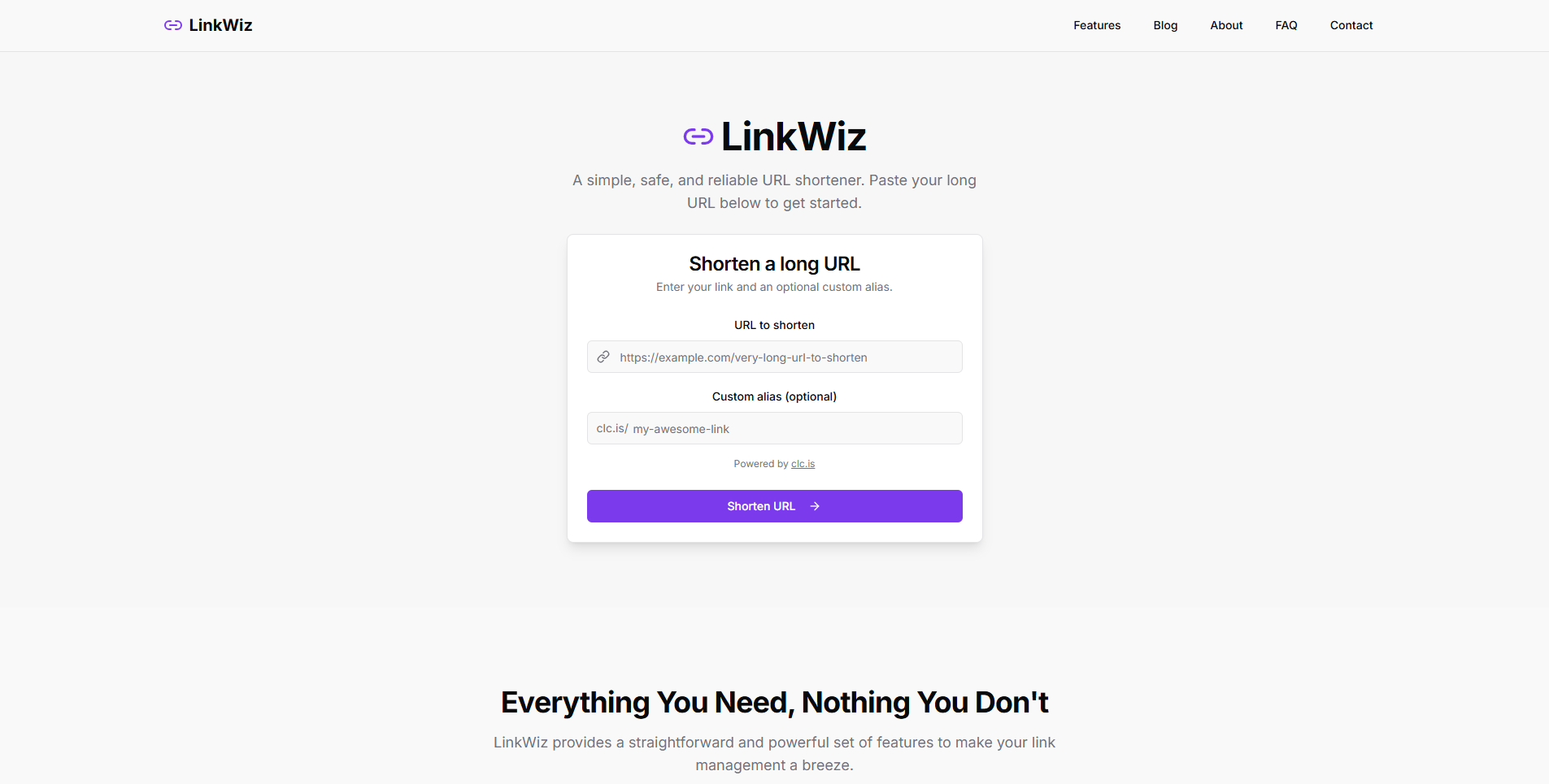 Média Linkwiz - Raccourcissement URL simple et sûr 2