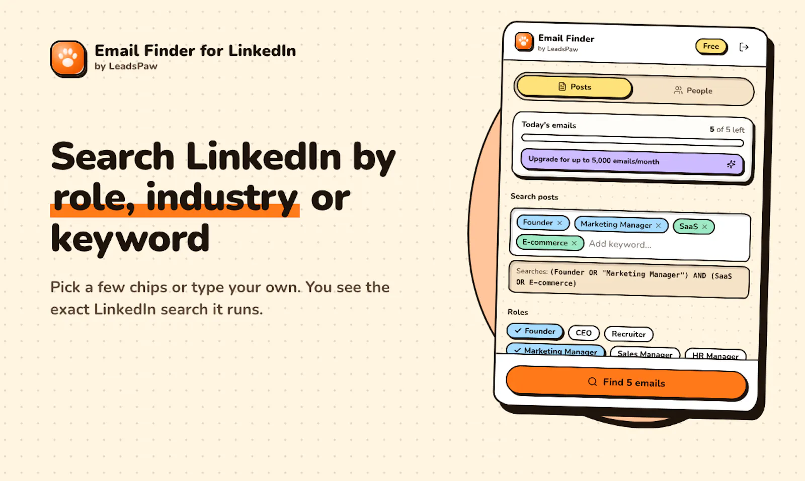 Email Finder for LinkedIn - LeadsPaw screenshot 2