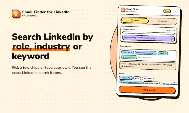 Email Finder for LinkedIn - LeadsPaw screenshot 2