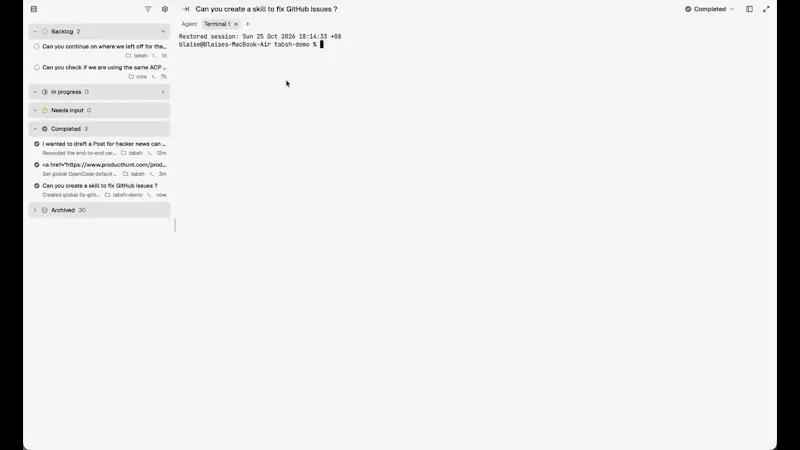 tabsh screenshot 1 (video preview)