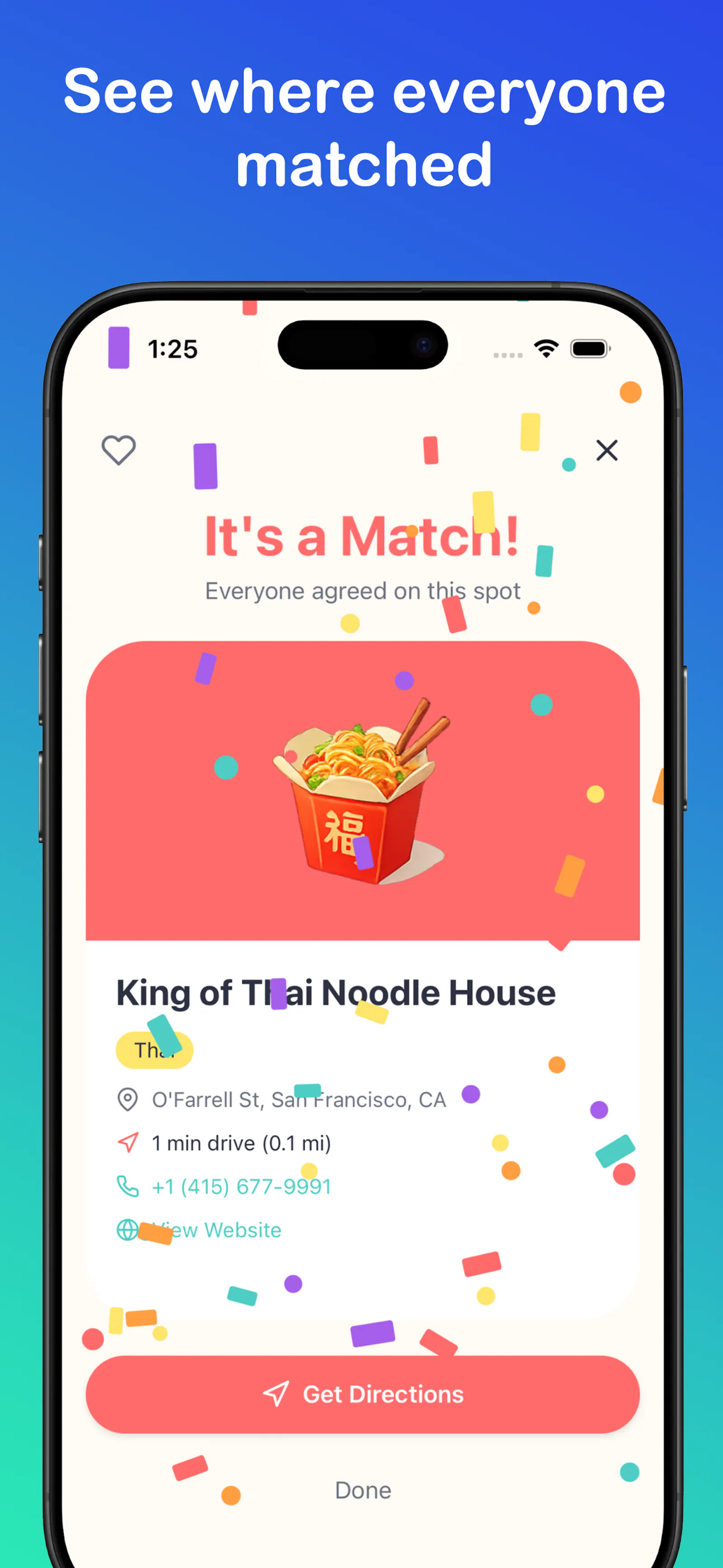 Where2Eat: Swipe  & Match screenshot 5
