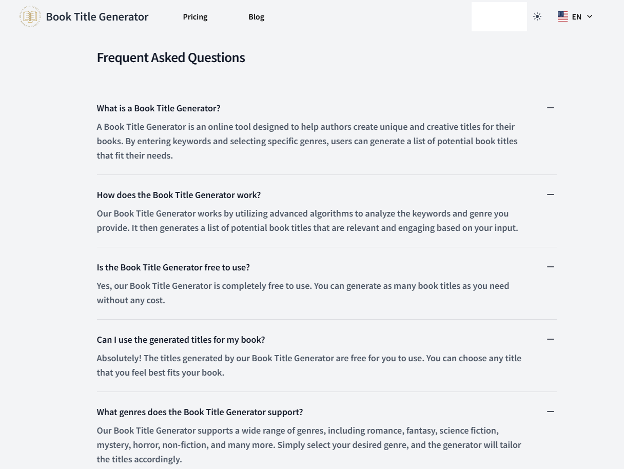Book Title Generator gallery image