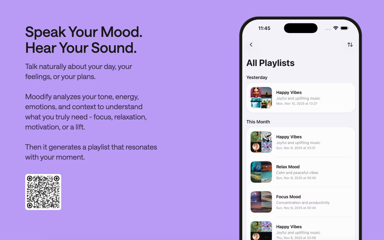 Moodify: Playlists That Fit! gallery image