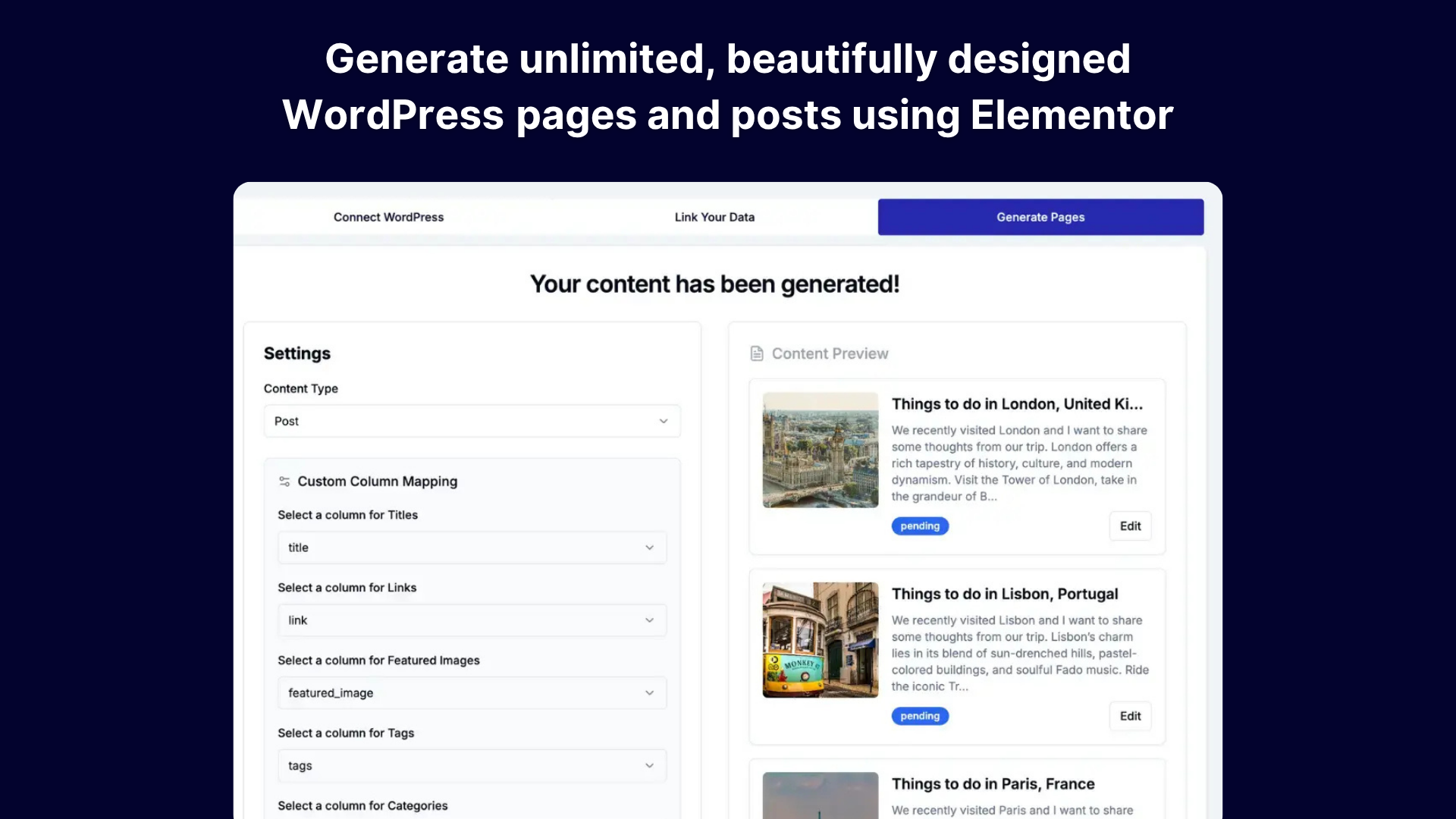 Programmatic.page - 요소를 사용하여 무제한 WordPress 페이지 또는 게시물을 생성하십시오 미디어 2