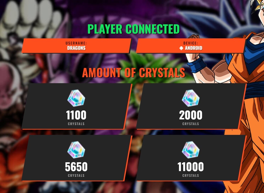 Dragon Ball Champion with Free Crystals!