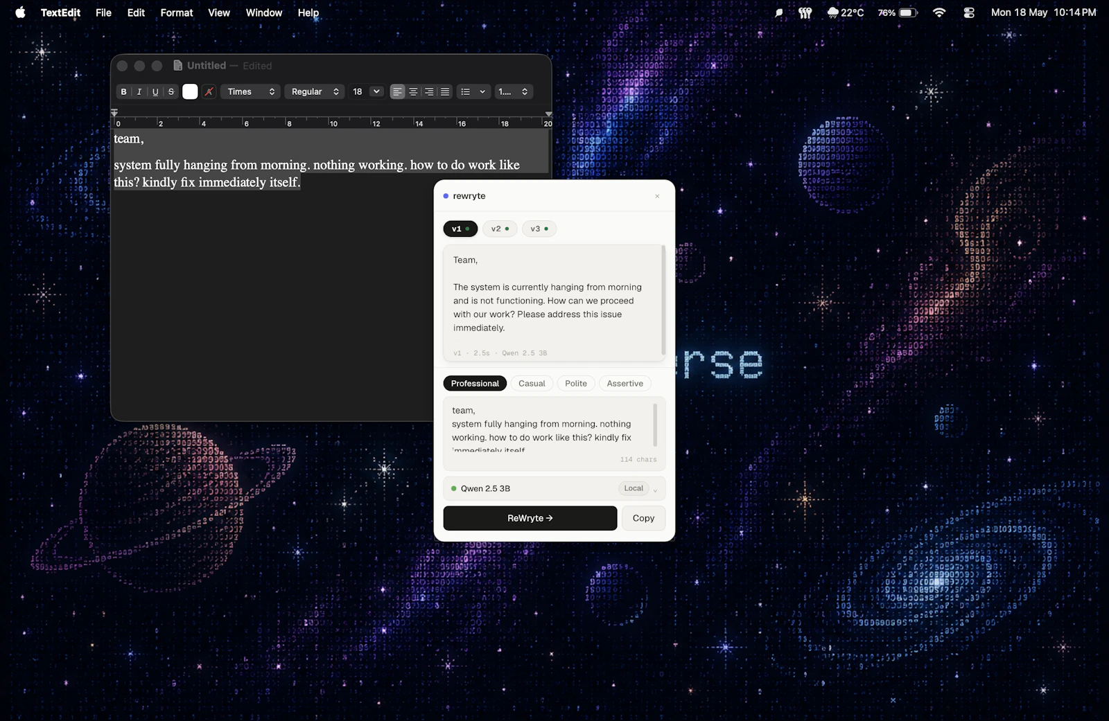 ReWryte screenshot 2