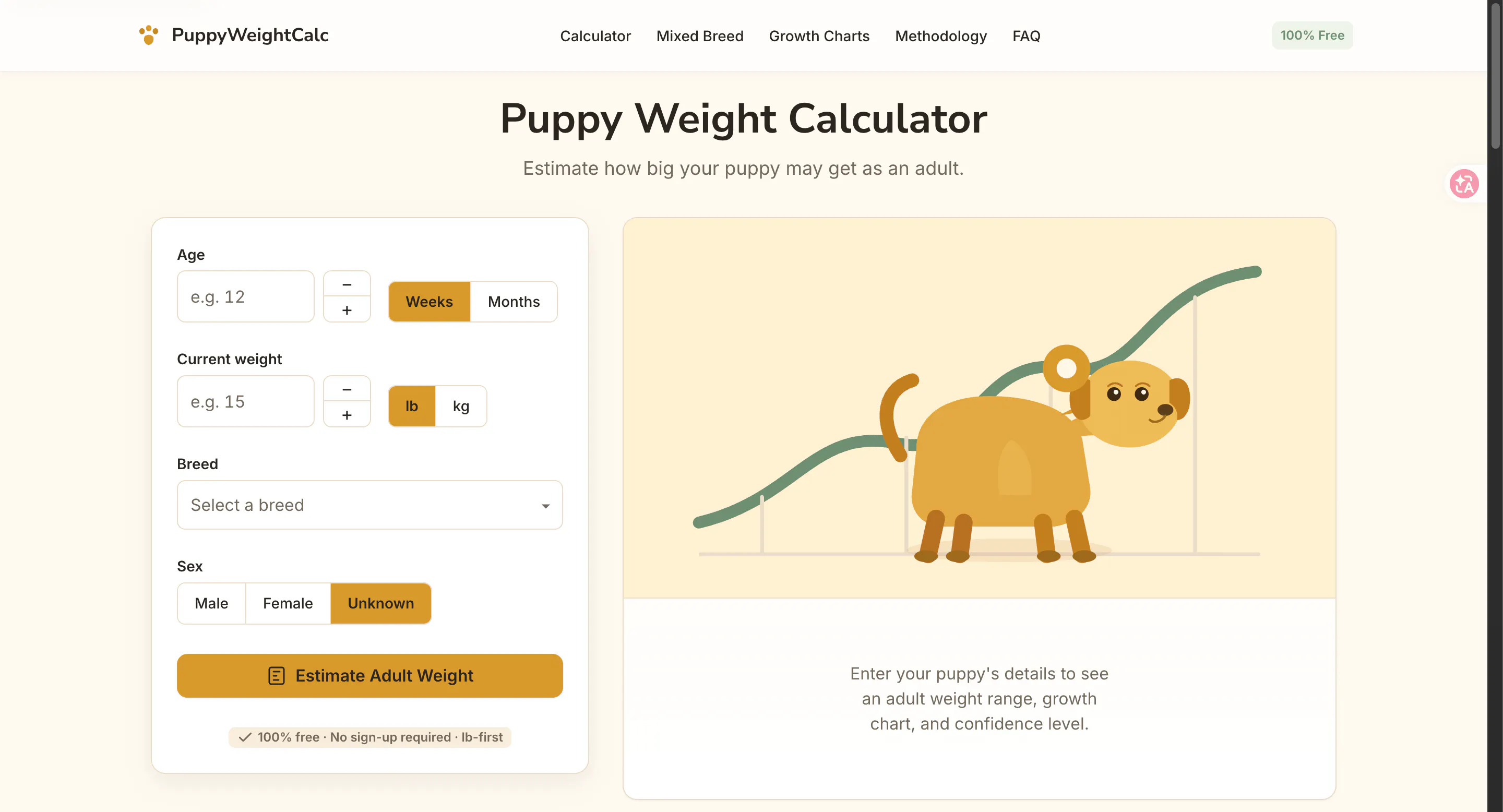 PuppyWeightCalc gallery image