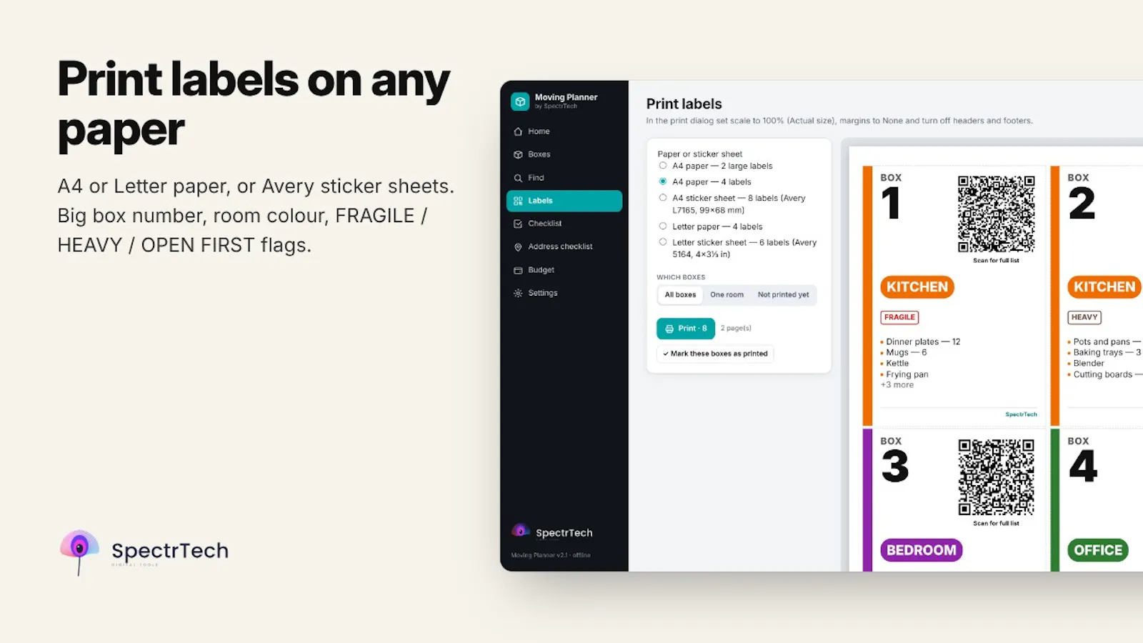 Moving Planner with QR Box Labels screenshot 5