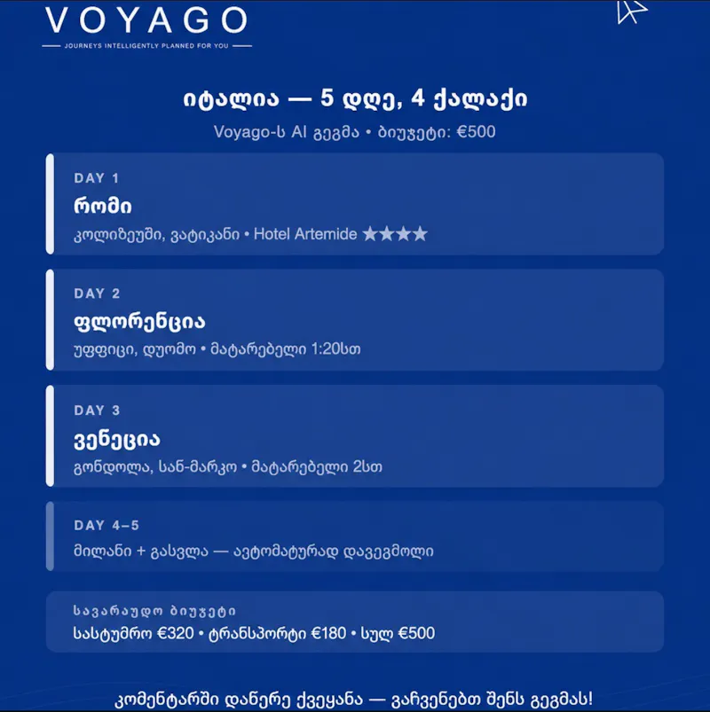 Voyago screenshot 1