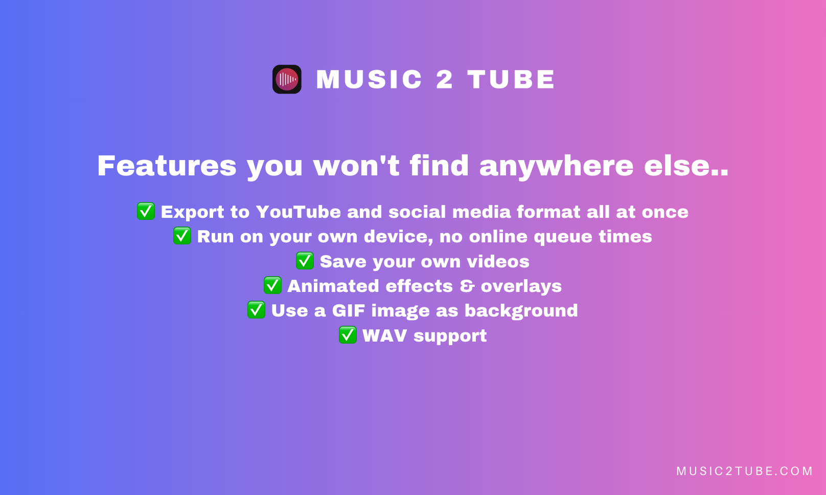 Musik 2 Tube - Erstellen Sie Videos für Ihr Audio in Masse innerhalb von Sekunden Medien 8