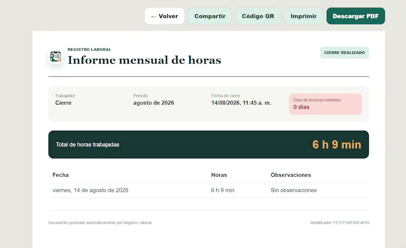 Registro Laboral screenshot 3